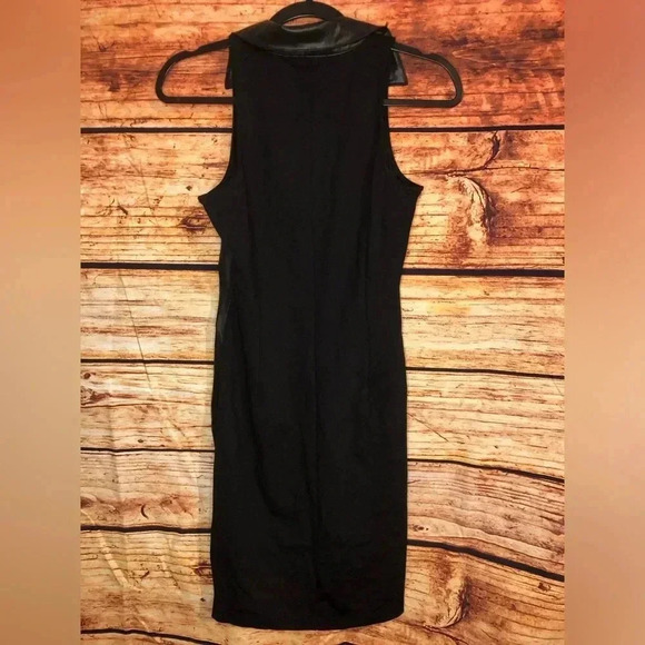 Collared Faux Leather Bodycon - Picture 5 of 15